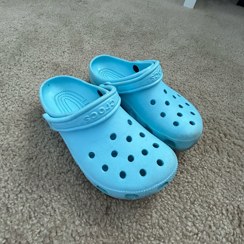 CROCS women Light Blue Slippers